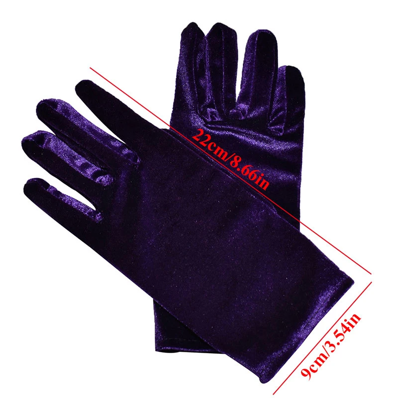 

New Gold Velvet Gloves Elastic Full Finger Gloves Soft Solid Thermal Mittens Elegant Women Etiquette Cycling Gloves Hand Warmer