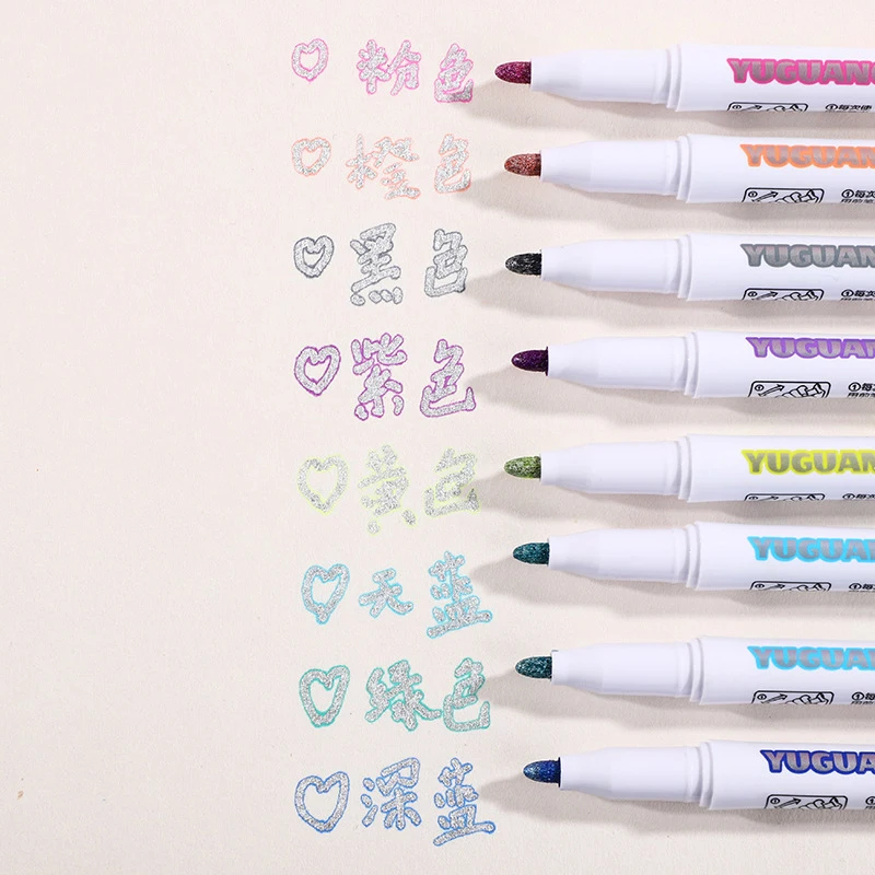

8 шт./компл. цветная двухстрочная ручка маркер флуоресцентный маркер для студентов разноцветная ручка карамельных цветов ручка для школы по...