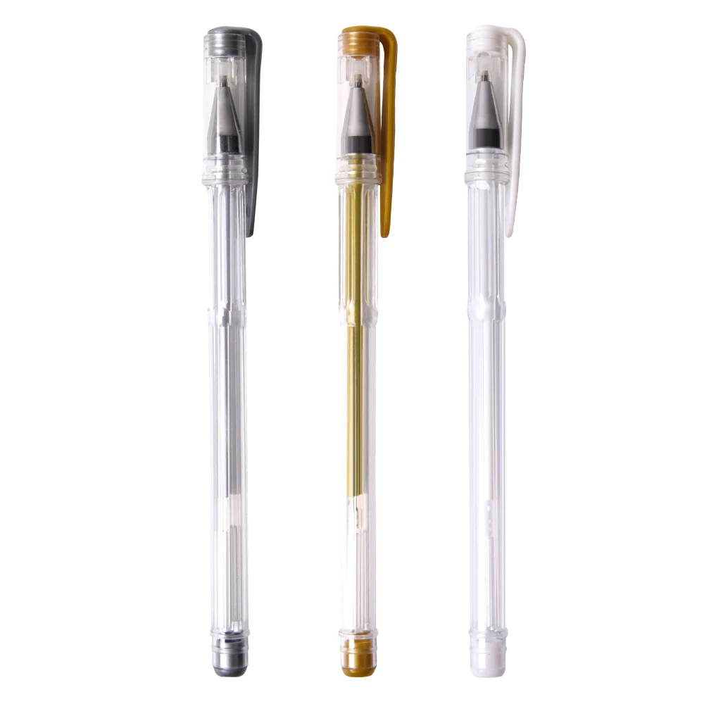 9 шт. цвет серебристый золотой белый 3 цвета гелевая ручка средней точки 0 7 мм