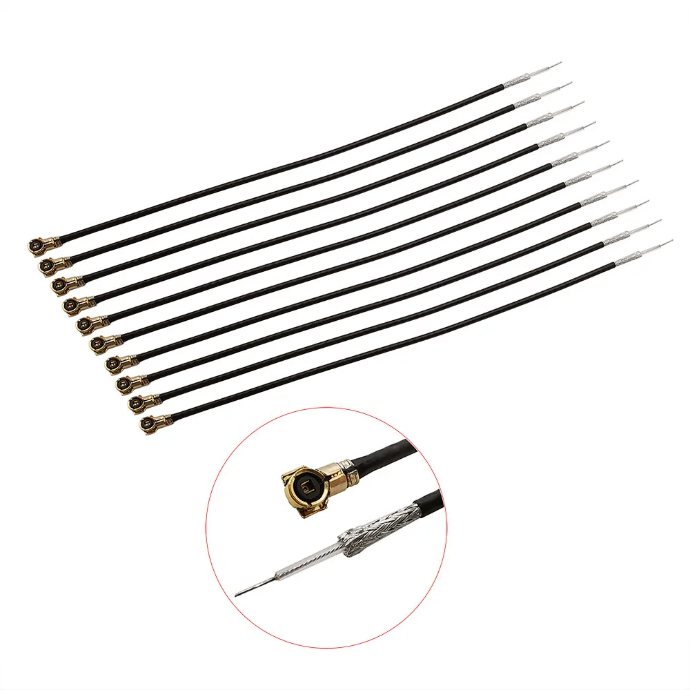 10Pcs MHF4 VI IPX IPEX 0.81mm Solder RF Pigtail Coax Jumper Cable for PCI WIFI Card Wireless Antenna Router 5/7/10/15/20/30/50CM - купить по