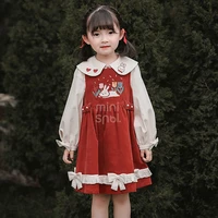 girls clothing set cardigan shirtdresses kids elegant 2pcs suits children autumn princess clothes outfits 3 8y