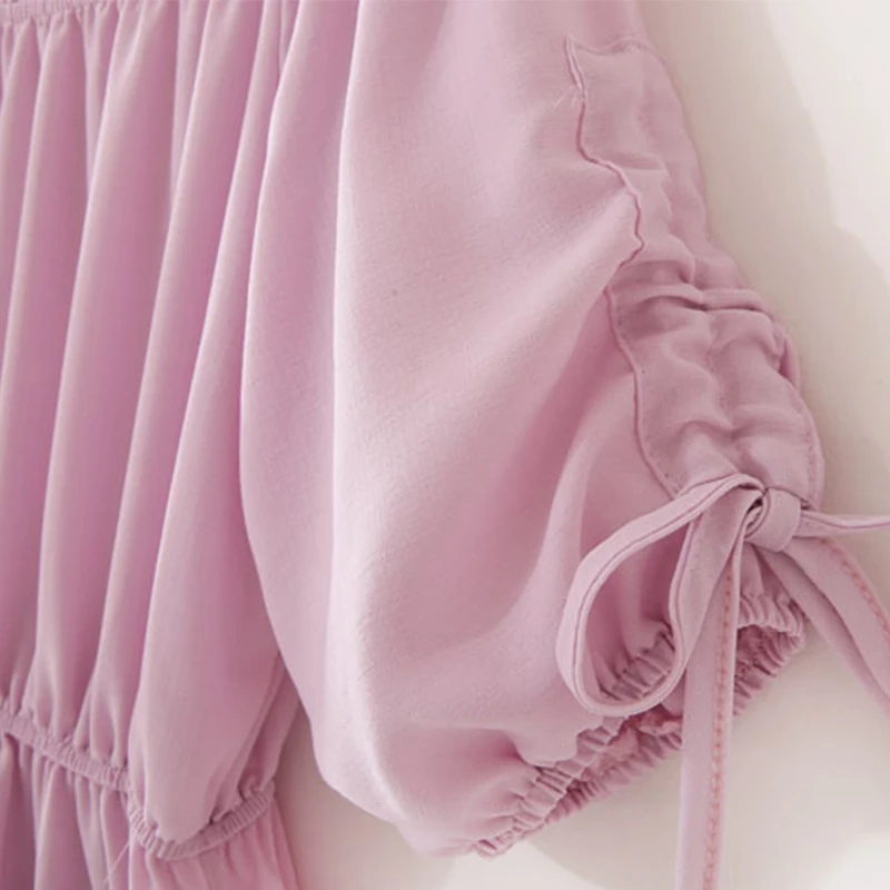 Летнее мини-платье новинка 2020 женское шифоновое платье с коротким рукавом и