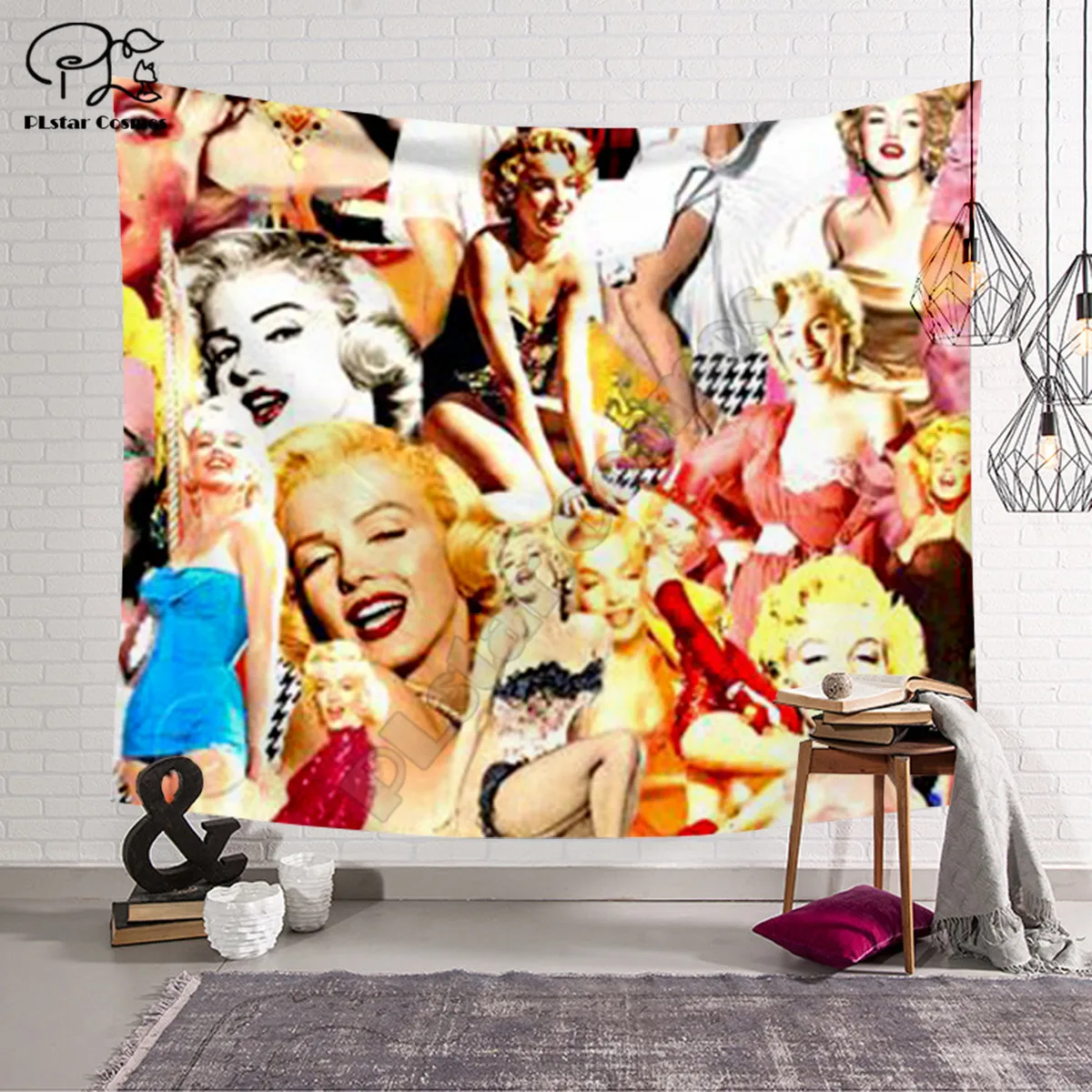 

PLstar Cosmos Tapestry Sexy Marilyn Monroe 3D Printing Tapestrying Rectangular Home Decor Wall Hanging style-4
