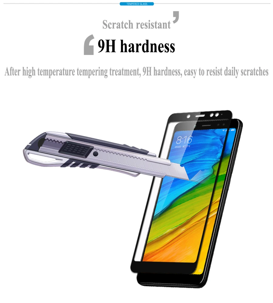 300D полное покрытие из закаленного стекла для Xiaomi Redmi Note 7 5 8 Pro Защита экрана для Redmi 5 Plus 5A 7A Защитная стеклянная пленка