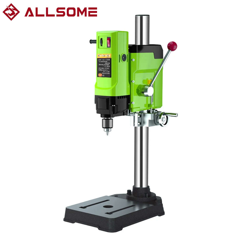 

ALLSOME 1050W Mini Bench Drill Press Liftable Electric Drill Table Machine Variable Speed Drilling 3-16mm Chuck Drilling Tools