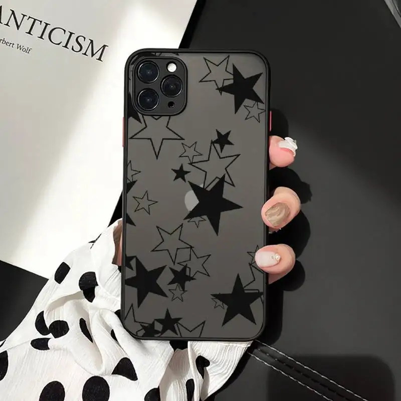 

Simple design pattern cartoon Phone Cases matte transparent For iphone 7 8 11 12 plus mini x xs xr pro max cover
