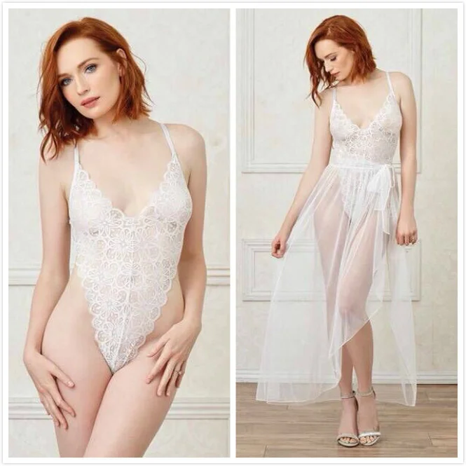 

Большая трехсекционная одежда, сексуальная пижама, прозрачная ночная рубашка