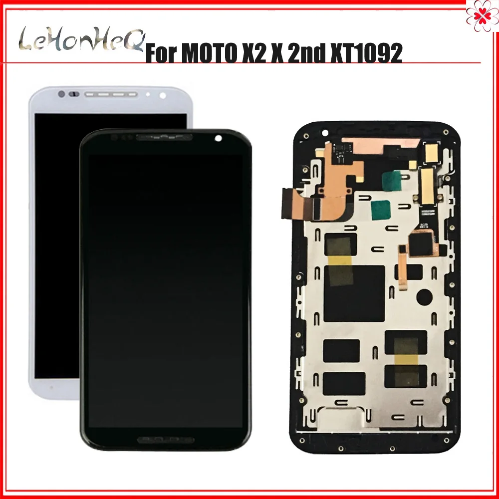 ЖК дисплей для Motorola Moto X2 5 2 &quotЖК сенсорный экран с рамкой дигитайзер XT1092 XT1095 XT1097