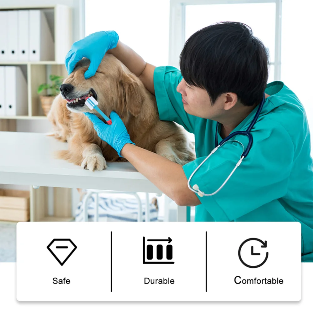

4pcs Double-sided Pet Toothbrush Pet Cat Dog Toothbrush Care Brushes