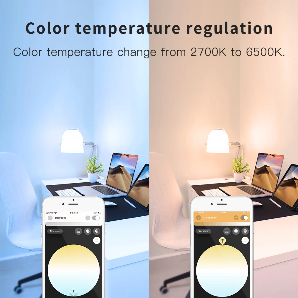 G светодиодный OPTO Zigbee3.0 6 Вт RGB + двойной белый лампы ZLL светильник ссылка смарт