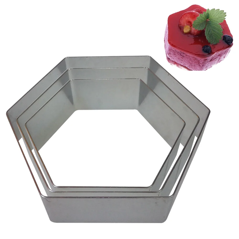 Фондант на день рождения шестигранный DIY нержавеющая сталь торт плесень вечерние