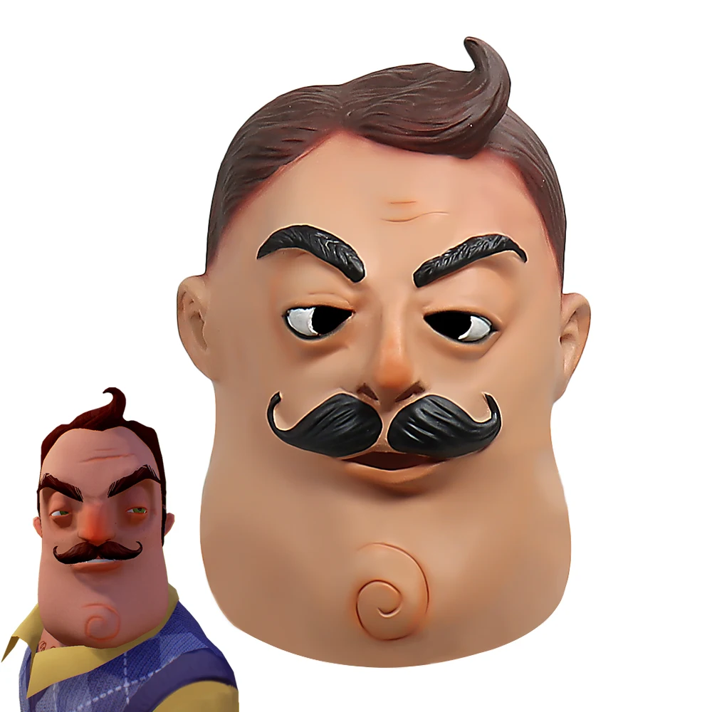 

Hello Neighbor 2 Hello Guest Latex Masks Game Anime Cosplay Masques Halloween Mascarillas Face Mascherina Party Props