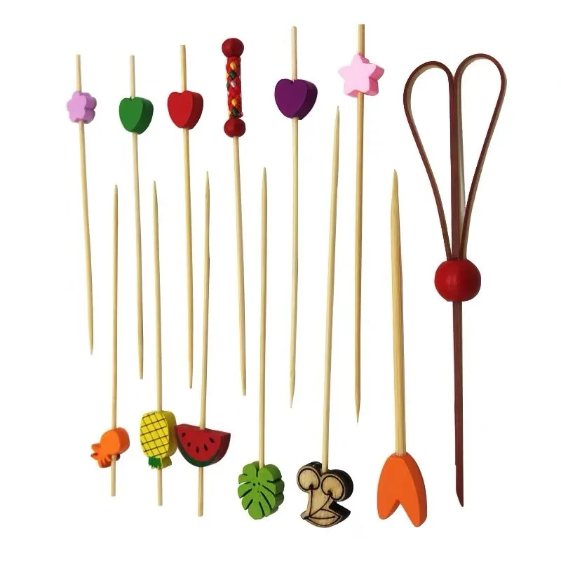 Бамбуковые вилки одноразовые палочки для коктейлей 12 см 100 шт. |