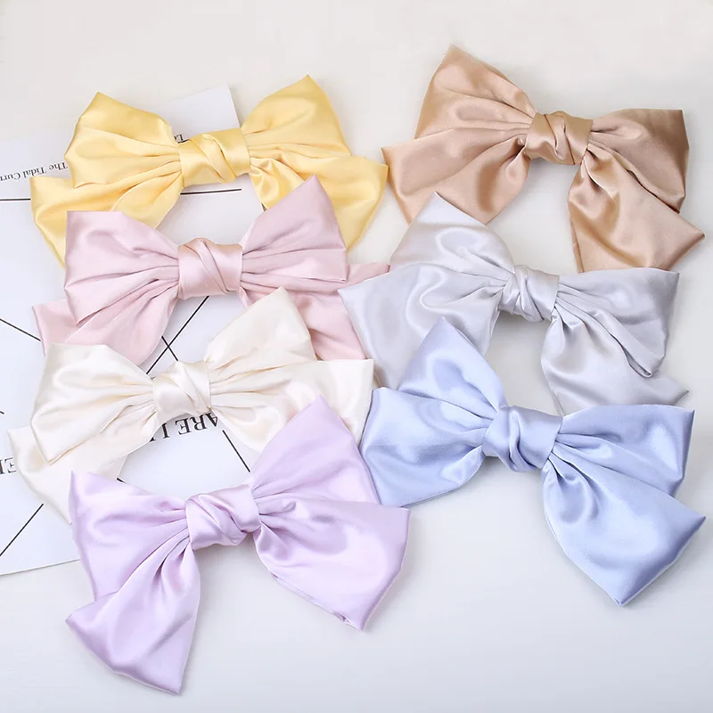

Fashion Silk Grosgrain Ribbon Big Bows Clips Hairpin Girl's hair bows Cute Hair Clip Headware Kids Hair Accessories