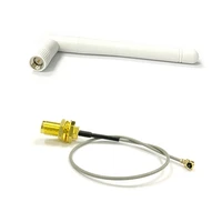 1pc 2 4ghz 3dbi wifi antenna with sma male white 1pc ipxufl to sma female jack cable 15cm for wifi router