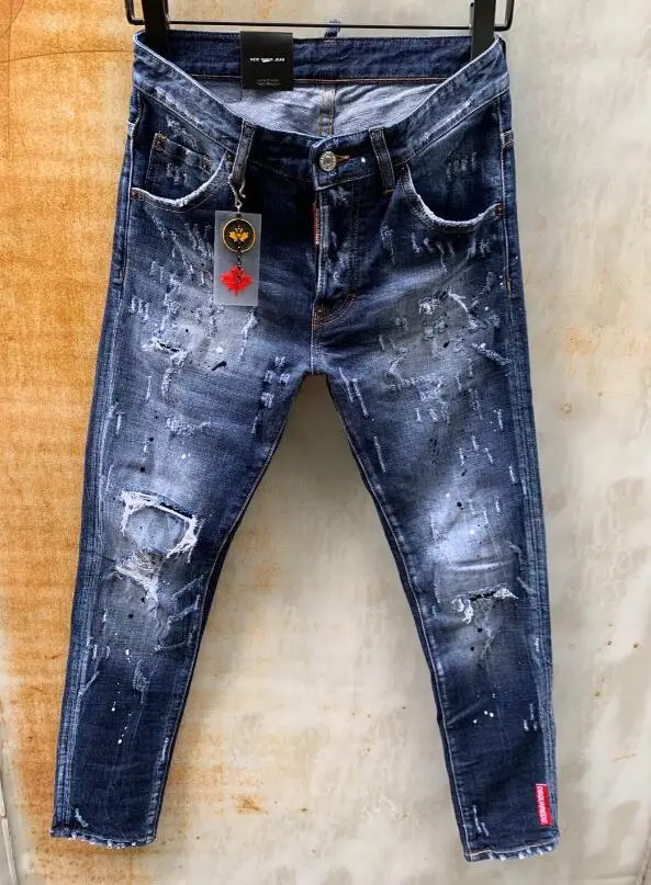 

Оригинальная классическая одежда для мужчин и женщин, оригинальная DSQUARED2, ретро, итальянский бренд, мужские джинсы, локомотивы, джинсы для б...