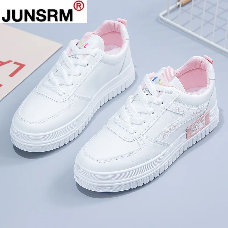 

Outdoor Women Shoes PU Leather Women Platform Sneakers Ladies Running Shoes Breathable Sports Shoes Non-slip Women Jogging Shoes