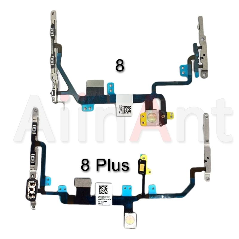 Для iPhone 6, 6s, 7, 8 Plus, 5, 5S, SE, 5C, кнопки отключения звука и громкости, выключатель, гибкий кабель, запасные части для мобильного телефона
