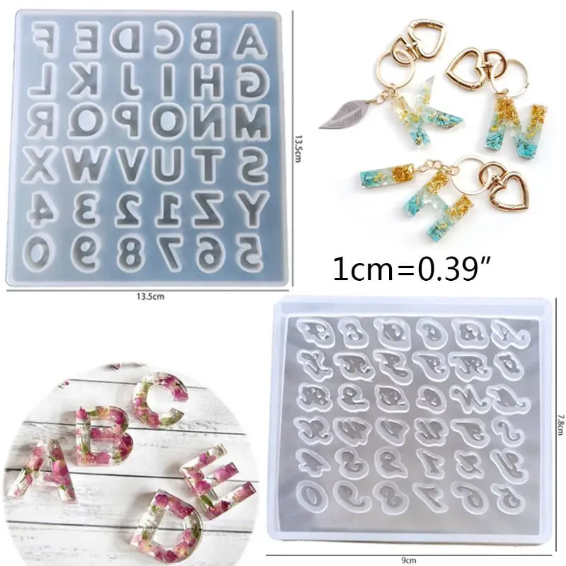 

Silicone Molds Handmade DIY Key Chain Small Letter Mold Set Pendant Jewelry Crafts Making Epoxy Materials Tool