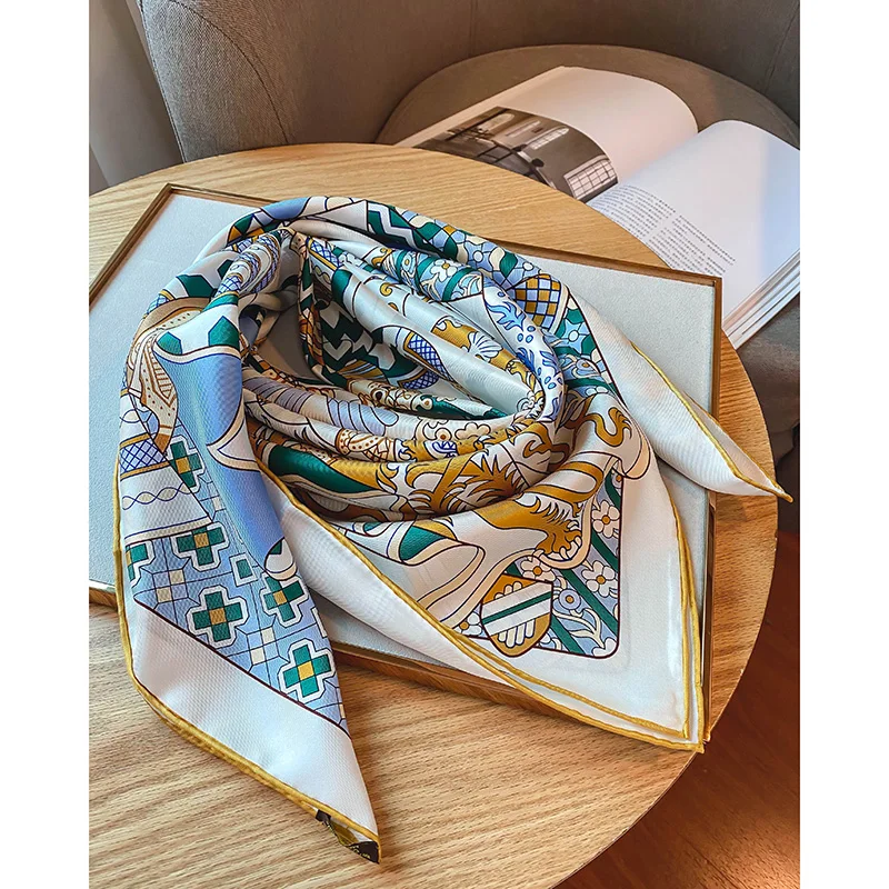 

Шарф из шелка тутового шелкопряда 90*90 см, шарф из 100% натурального шелка тутового шелкопряда, квадратный шарф из Твила, ручная работа