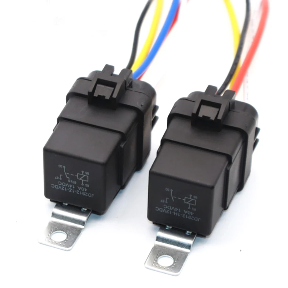 

High quality Automobile Relay Sealed Waterproof Integrated Wired DC12V 40A 5Pin 4Pin Auto Relay + Holder With 140mm Length Wires