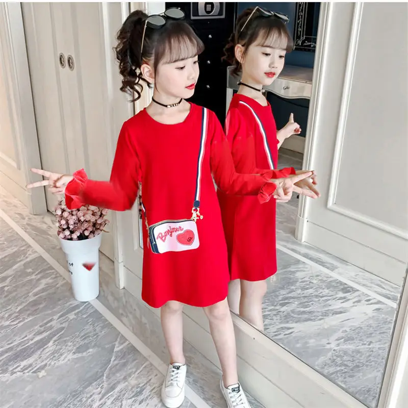 

Summer Cartoon Clothing Short Sleeve Dress Kids Girls Dress Clothes Girl Casual Cotton Dress Outdoor Casual Dresses For Big Girl