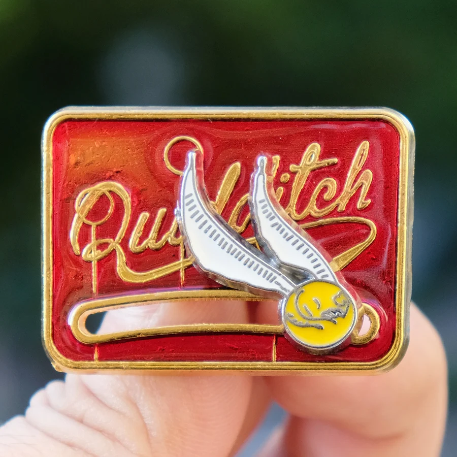 Классическая мультяшная эмалевая брошь Квиддич значок пуговицы для любителей