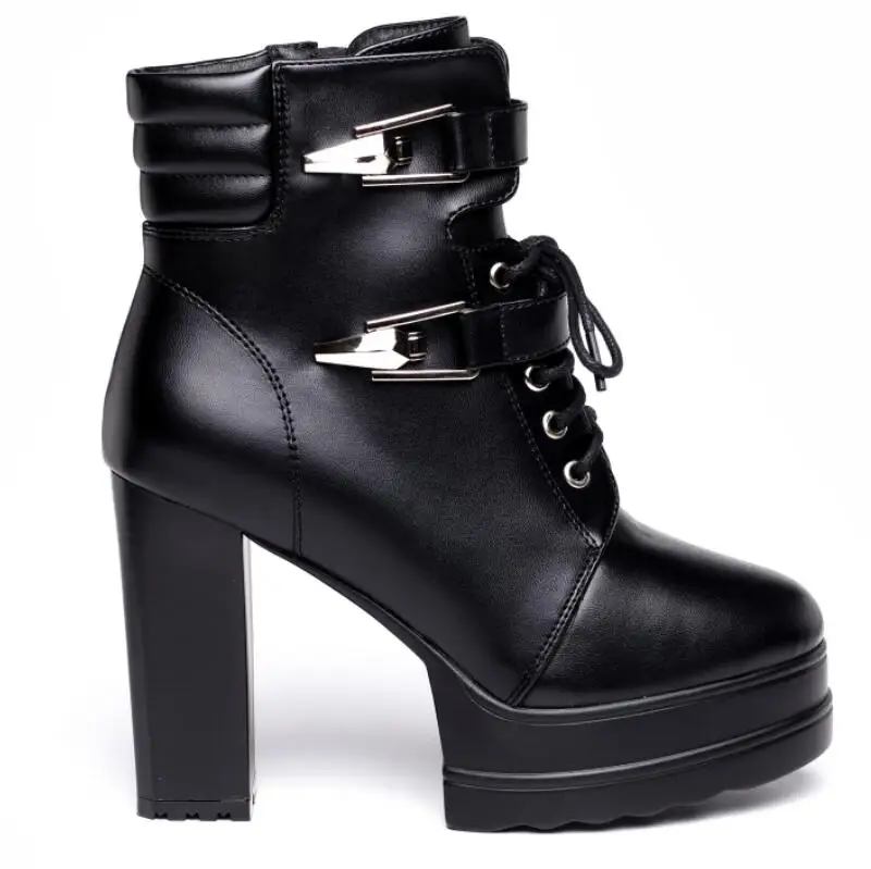 

Fashion Thick Heel Platform Martin Boots High-heel Platform Ankle Boot