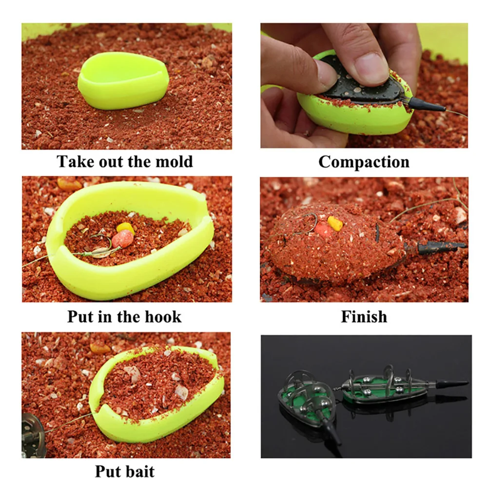 

Fish Lure Quick Release Mould Fishing Carp Terminal Tackle Combo Inline Method Feeder Set Fishing Bait Thrower Lead Sinker