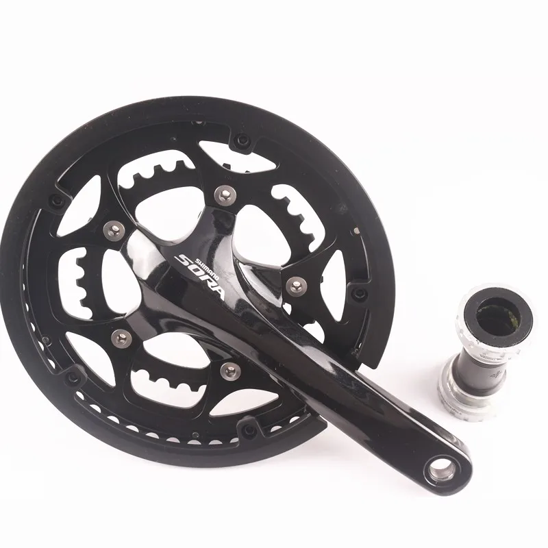 Shimano Сора 3500 3550 диаметра окружности болтов(170mm 50/34T с bb4600 дорожный велосипед 2X9 скорость cassete 11-25T указано, Аксессуары для велосипеда