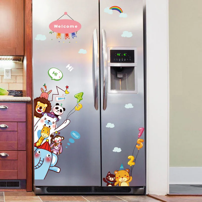 

Creative Pet Cute Cats World Wall Stickers Living Room Decor Door Poster Home Decoration Decal Bedroom PVC Self-adhesive Sticker