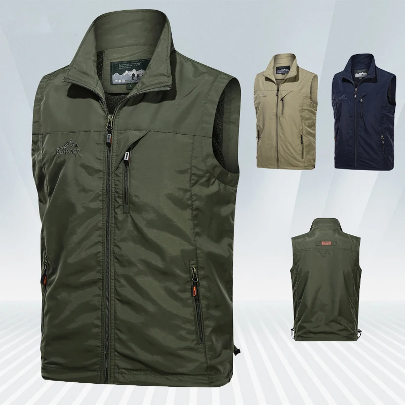 Жилет рыболовный Мужской Быстросохнущий на молнии спортивный спасательный