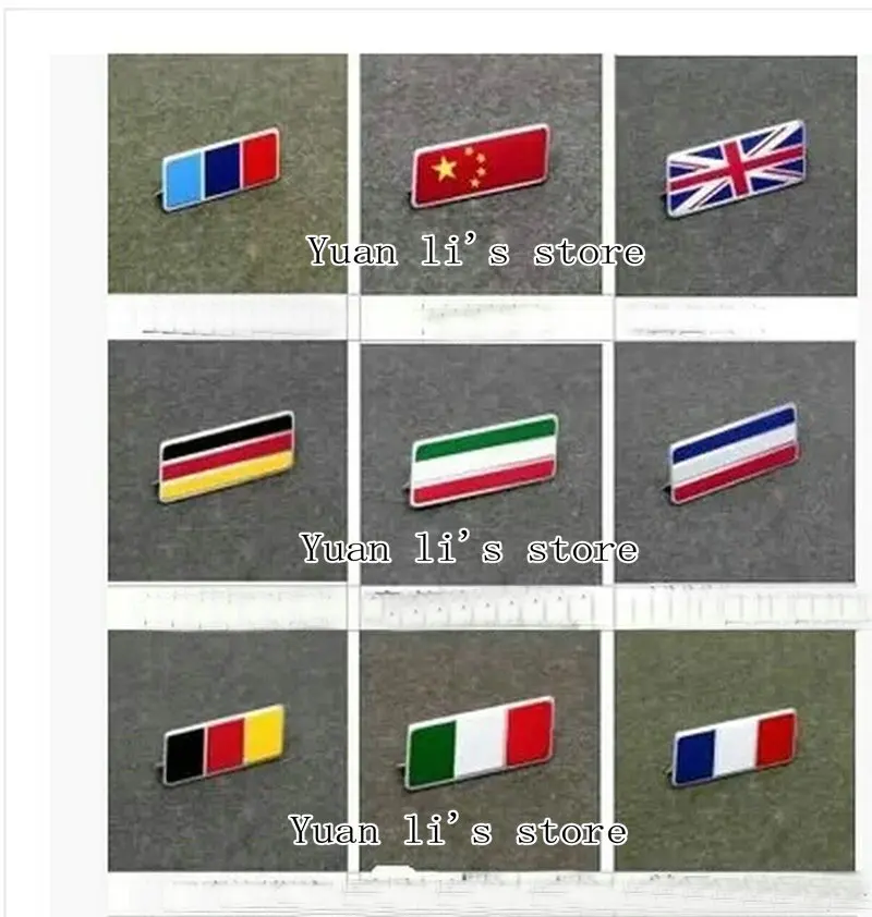 1X наклейка на автомобиль алюминиевый Флаг Франции Италии и Германии