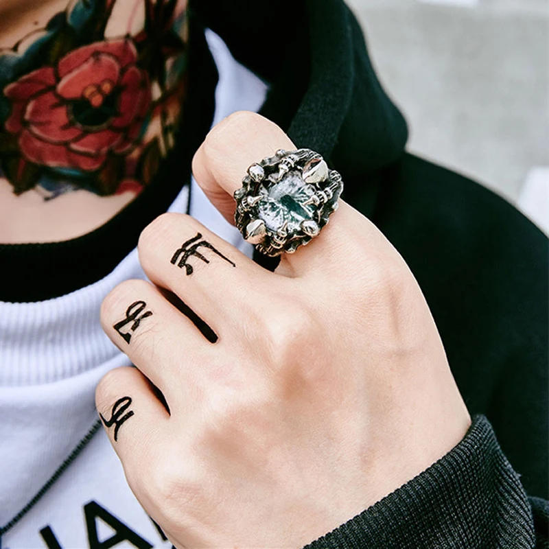 Модное мужское кольцо в виде черепа из титановой стали | Украшения и аксессуары