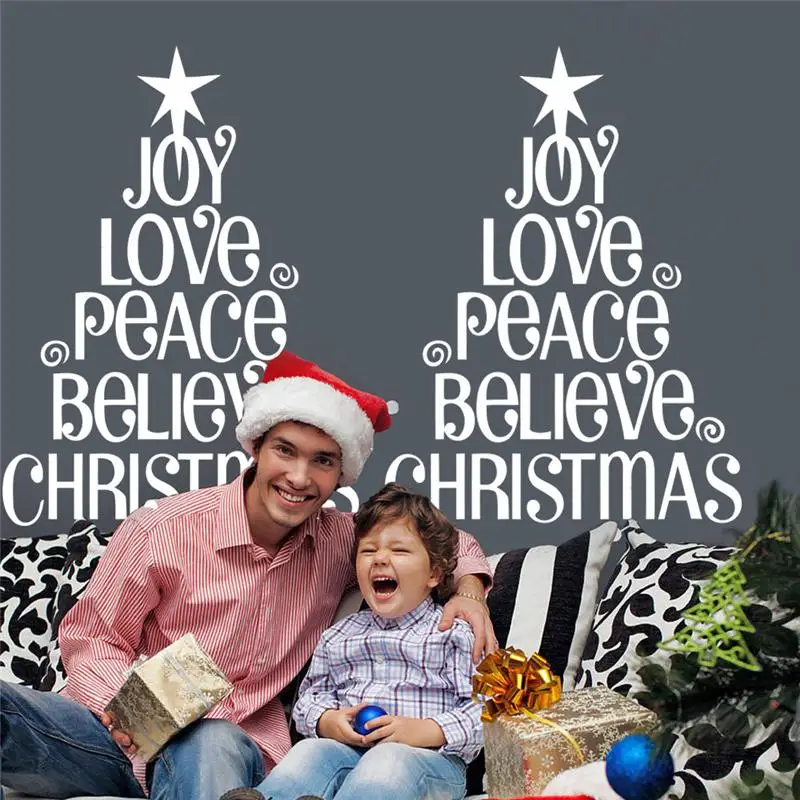 

3D Merry Christmas Tree Wall Sticker Covered Decoration 039 Diy festival stickers mual art poster 3.5