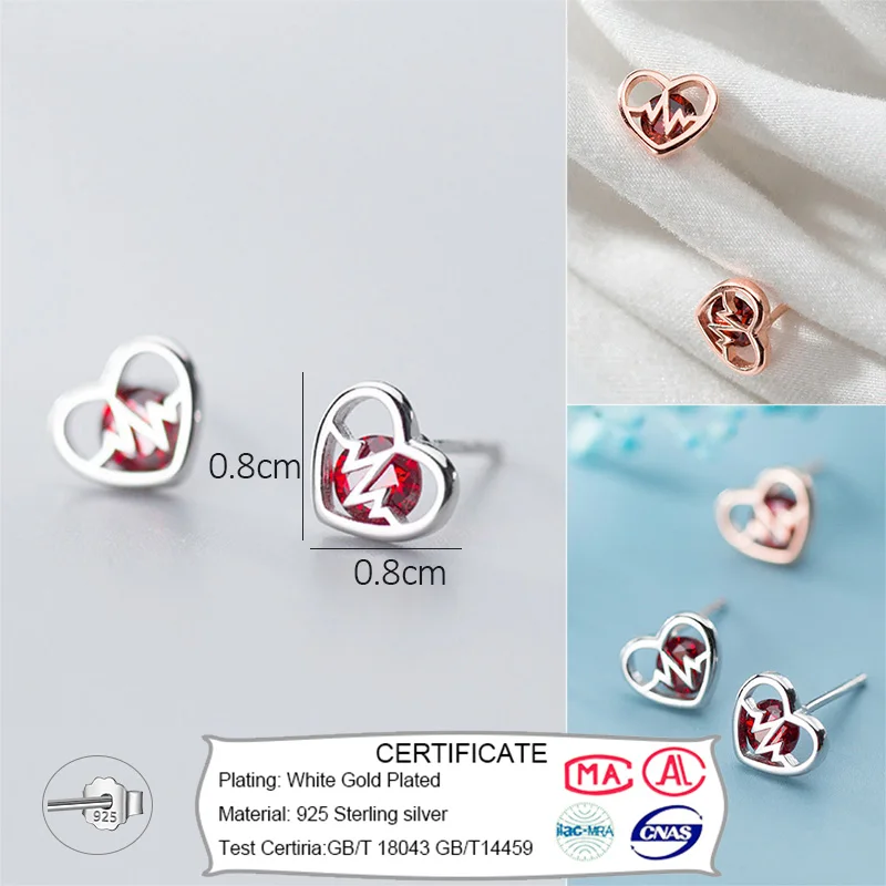 Trusta 925 пробы серебряные ювелирные изделия модные милые миниатюрные 8 мм X 7 мм полые серьги-гвоздики в форме сердца подарок для девочек, детей, леди DS514