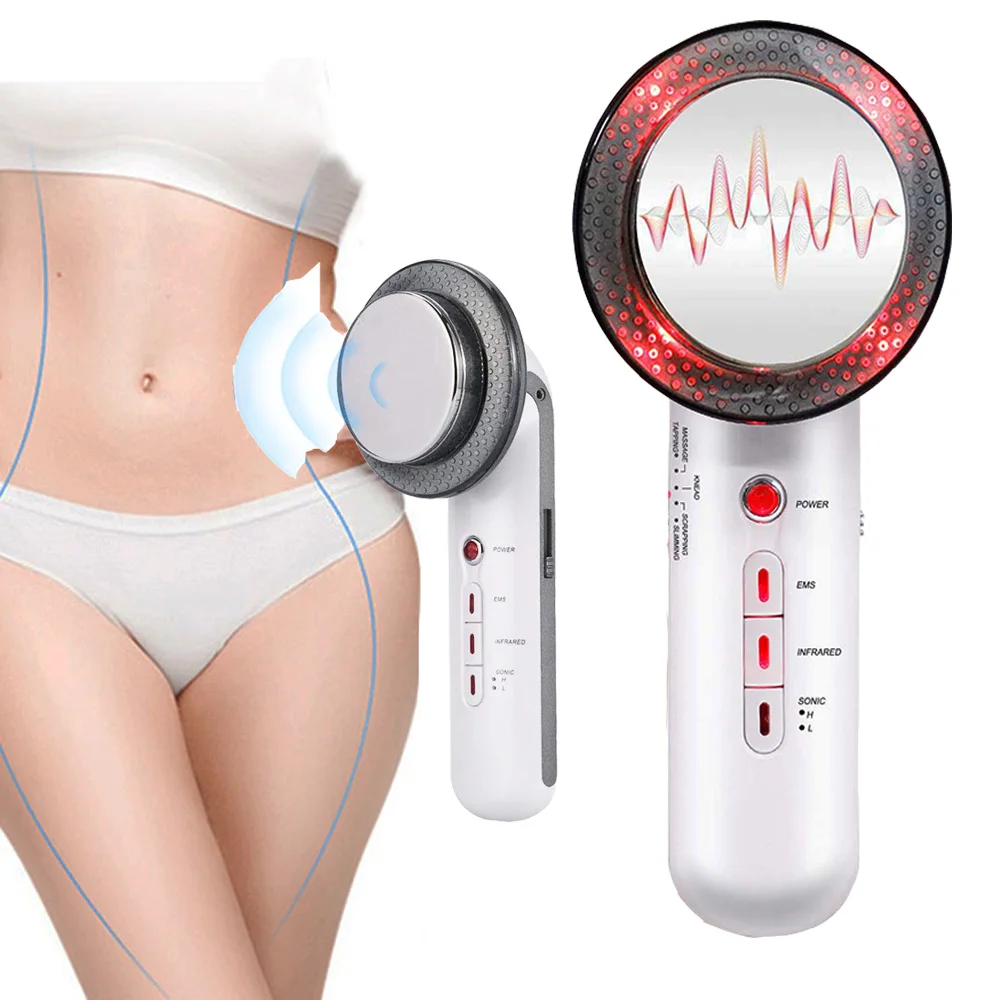 

3 In 1 Facial Lifting Device EMS Infrared Ultrasonic Body Massager Device Ultrasound Cavitation Machine Body Slimming Fat Burner