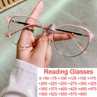 Очки для чтения женские с прозрачными линзами, винтажные оптические пресбиопические в металлической оправе, с пружинными петлями, кошачий глаз, с защитой от сисветильник