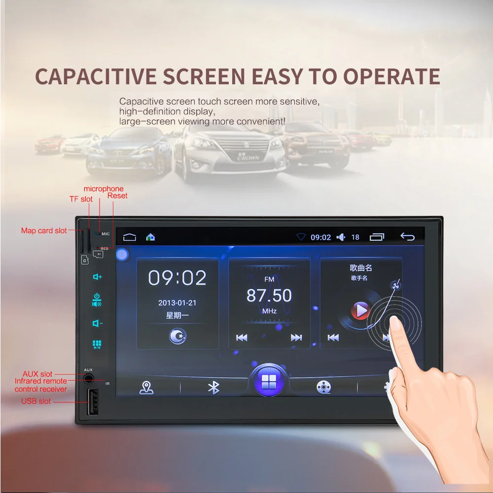 AOSHIKE 2019 Новый Автомобильный многофункциональный медиаплеер gps 7 дюймов 2 Din MP5