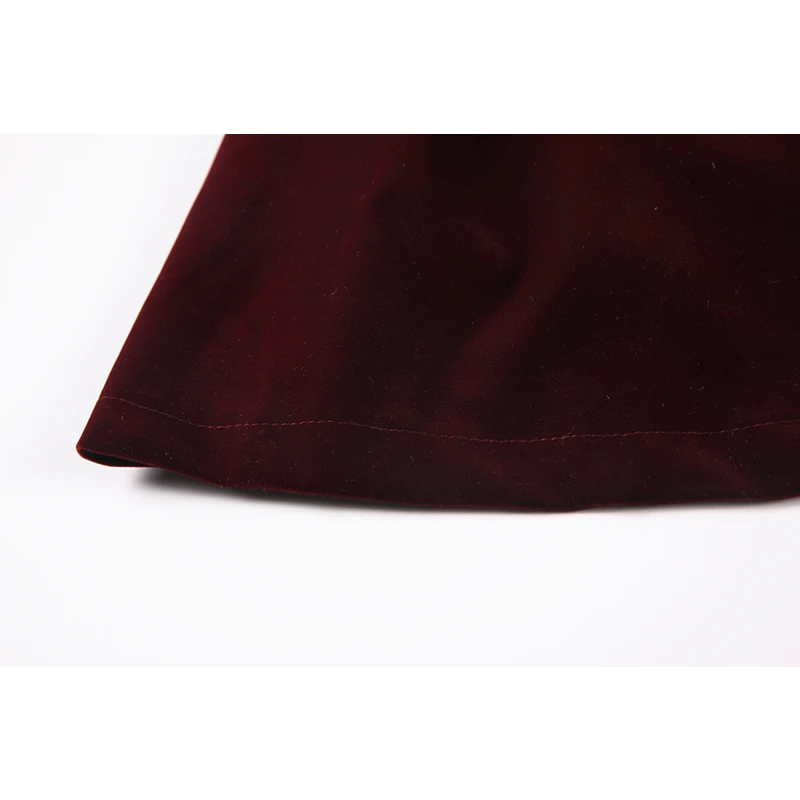 

Vintage French Dress Red Velvet Elegant Sundresses Lolita Style Sexy High Waist Dress Spring Summer Fashion 2021 Women's Dress