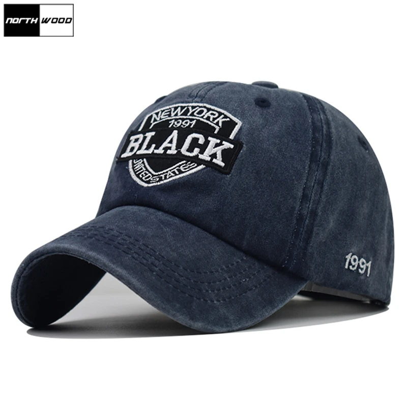 

NORTHWOOD 100% Cotton Vintage Women's Baseball Cap NEWYORK Letter Summer Trucker Cap For Men Adjustable Hip Hop Snapback Hat