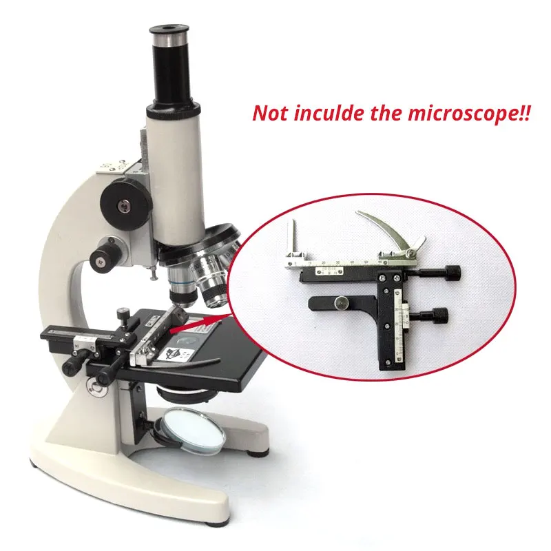 Мерная сцена микроскопа со шкалой для слайдов составные микроскопы с двумя