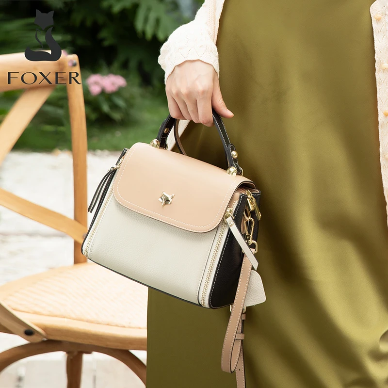 

FOXER Women's Crossbody Handbag Fashion Shoulder Bags Large Capacity Totes Lady Medium Messenger Bag Female Luxury Woman Purse