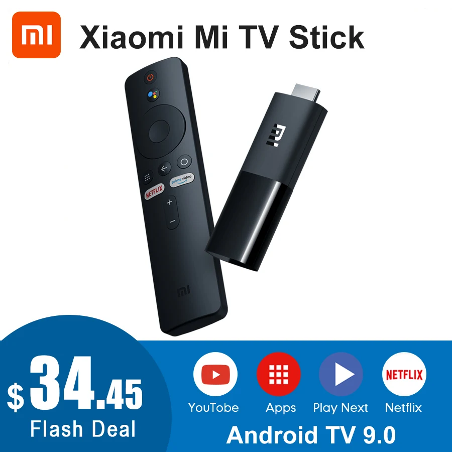 Глобальная версия Xiaomi Mi TV Stick Android 9 0 Quad core 1080P Dolby DTS декодирования HD 1 ГБ ОЗУ 8 Гб ПЗУ Google Assistant Netflix|SmartTV-стики и