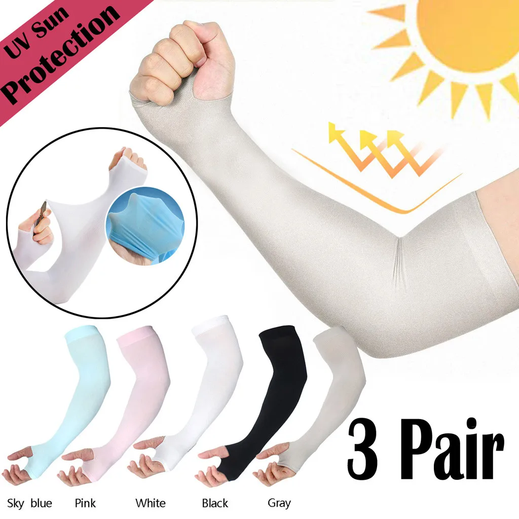 3 шт солнцезащитный крем для женщин рука грелка половина пальца Твердые Хлопок