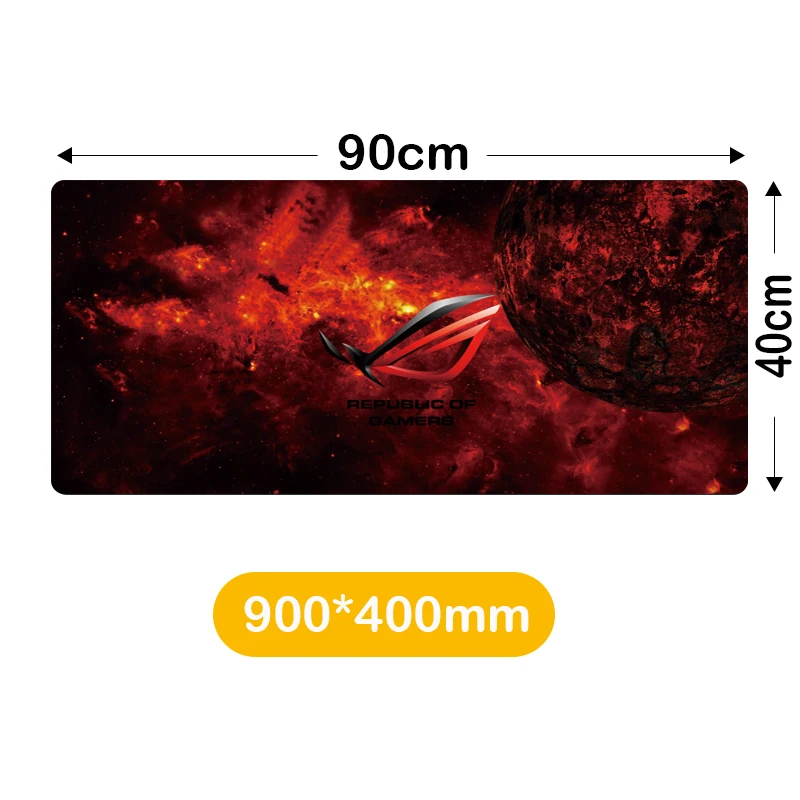 Игровой коврик для мыши Pbpad ASUS большой 90x40 с закругленными краями геймеров XXL Ruber