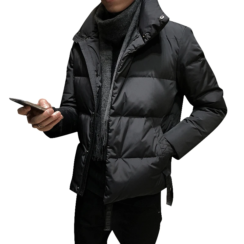 igh Quality Winter Jackets Men 2019 Fashion Stand Collar Male Parka Jacket Mens Solid Thick Warm Coats Down Outerwear | Мужская одежда