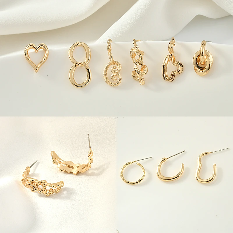 Серьги-гвоздики из серебра 925 пробы с медным покрытием | Украшения и аксессуары