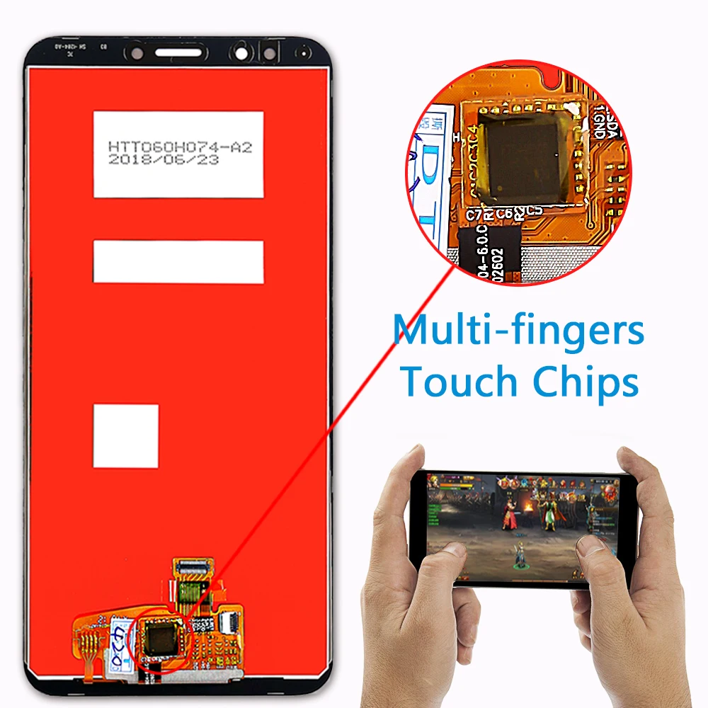 Vancca 5 99 дюймов ЖК дисплей для Huawei Y7 2018 / Pro Prime сенсорный экран дигитайзер сборки