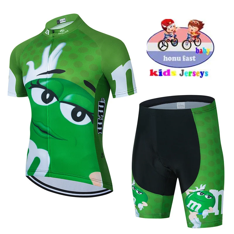 Новинка 2021 Детский комплект из Джерси с коротким рукавом и мультяшным